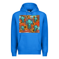 True Royal turquoise cross pattern Premium Hoodie - Jasminsmagicworld