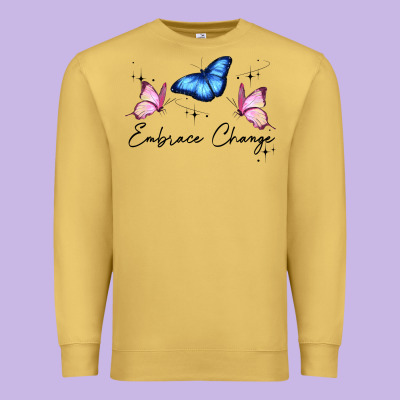 Embrace Change Premium Sweatshirt Designed By Jahusdesignshop