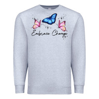 Heather Grey embrace change Premium Sweatshirt - JahusDesignShop