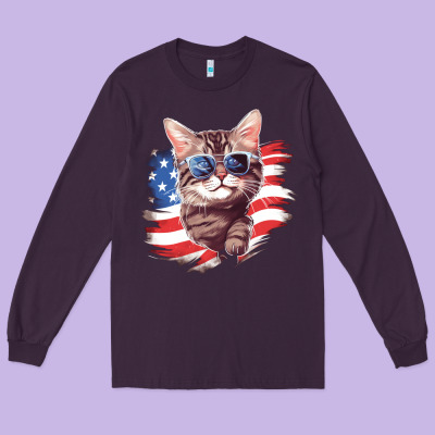 Cat2 Long Sleeve Tee Designed By Unal Design