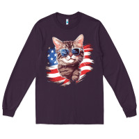 Plum cat2 Long Sleeve Tee - Unal Design