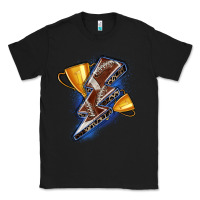 Black football lightning bolt Classic Tee - Zillion Design Studio