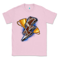 Bubblegum Pink football lightning bolt Classic Tee - Zillion Design Studio