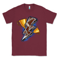 Burgundy football lightning bolt Classic Tee - Zillion Design Studio