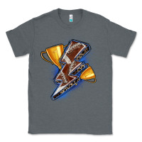 Charcoal Heather football lightning bolt Classic Tee - Zillion Design Studio