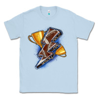 Dusty Blue football lightning bolt Classic Tee - Zillion Design Studio