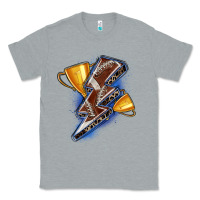 Heather Grey football lightning bolt Classic Tee - Zillion Design Studio