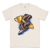 Natural football lightning bolt Classic Tee - Zillion Design Studio