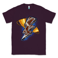 Plum football lightning bolt Classic Tee - Zillion Design Studio