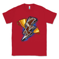 Red football lightning bolt Classic Tee - Zillion Design Studio