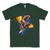 Sports Green football lightning bolt Classic Tee - Zillion Design Studio
