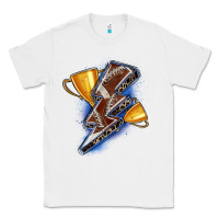 White football lightning bolt Classic Tee - Zillion Design Studio