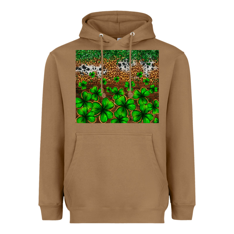 St. Patrick's Day Leopard Cowhide Tumbler Heavyweight Hoodie by Neo Western | Teevron