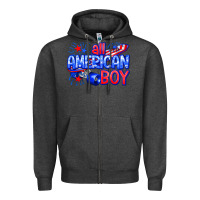 Charcoal Heather all american boy billie wilder Zipper Hoodie - texasbilliewilder