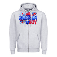 Heather Grey all american boy billie wilder Zipper Hoodie - texasbilliewilder