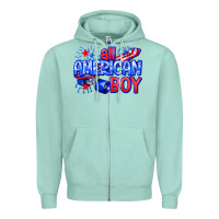 Seafoam all american boy billie wilder Zipper Hoodie - texasbilliewilder
