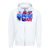 White all american boy billie wilder Zipper Hoodie - texasbilliewilder