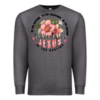 Charcoal Heather there was jesus Premium Sweatshirt - JahusDesignShop