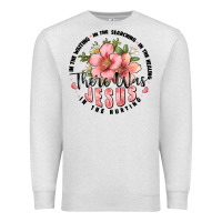 Oatmeal Heather there was jesus Premium Sweatshirt - JahusDesignShop