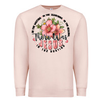 Pale Pink there was jesus Premium Sweatshirt - JahusDesignShop