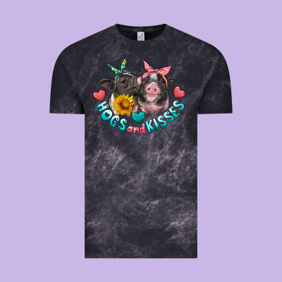 Hogs And Kisses Pigs Vintage Tee Designed By Artiststas