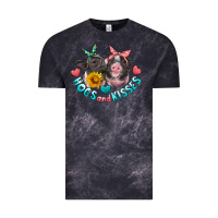 Cloud Black hogs and kisses pigs Vintage Tee - Artiststas