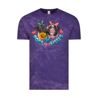 Cloud Purple hogs and kisses pigs Vintage Tee - Artiststas