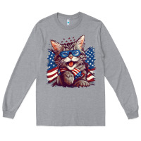 Heather Grey cat4 Long Sleeve Tee - Unal Design
