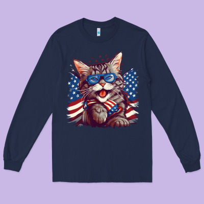 Cat4 Long Sleeve Tee Designed By Unal Design