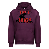 Mauve Wine free hugs Urban Hoodie - MaliasSmallBusiness