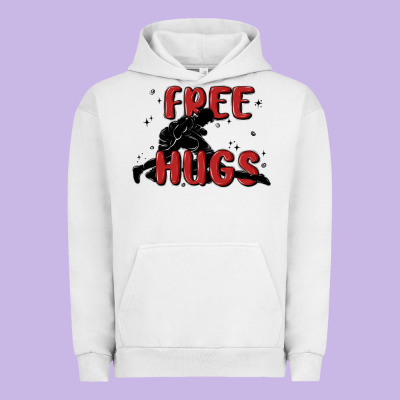 Free Hugs Urban Hoodie Designed By Maliassmallbusiness