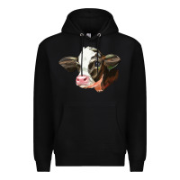 Black holstein calf face Premium Hoodie - LillyAllenDesigns