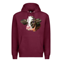 Burgundy holstein calf face Premium Hoodie - LillyAllenDesigns