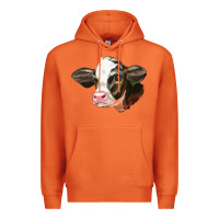 Carrot holstein calf face Premium Hoodie - LillyAllenDesigns