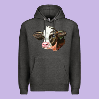 Holstein Calf Face Premium Hoodie Designed By Lillyallendesigns