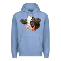 Colony Blue holstein calf face Premium Hoodie - LillyAllenDesigns
