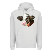 Dove Grey holstein calf face Premium Hoodie - LillyAllenDesigns