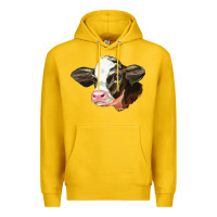 Lemon holstein calf face Premium Hoodie - LillyAllenDesigns