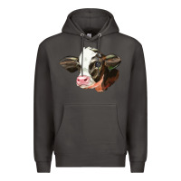 Smoke holstein calf face Premium Hoodie - LillyAllenDesigns