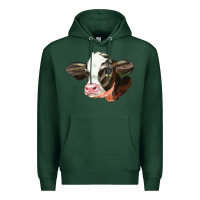 Sports Green holstein calf face Premium Hoodie - LillyAllenDesigns