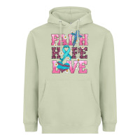 Matcha faith hope love  cross and ribbon Heavyweight Hoodie - HRA Design Shop