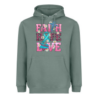 Sage faith hope love  cross and ribbon Heavyweight Hoodie - HRA Design Shop