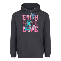 Smoke faith hope love  cross and ribbon Heavyweight Hoodie - HRA Design Shop