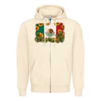 Sandshell mexican flag Zipper Hoodie - Zillion Design Studio