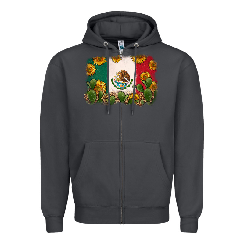 Mexican Flag Zipper Hoodie by Zillion Design Studio | Teevron