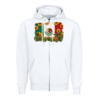 White mexican flag Zipper Hoodie - Zillion Design Studio