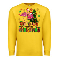 Lemon flamingo merry christmas Premium Sweatshirt - AdoDesignShop