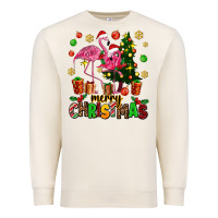 Sandshell flamingo merry christmas Premium Sweatshirt - AdoDesignShop