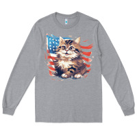Heather Grey cat3 Long Sleeve Tee - Unal Design