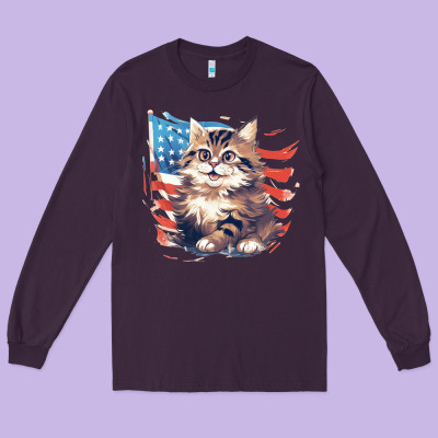 Cat3 Long Sleeve Tee Designed By Unal Design